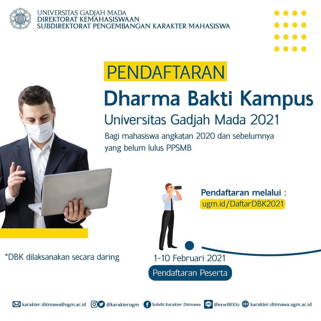 Pendaftaran Dharma Bakti Kampus (DBK) UGM 2021 – Fakultas Filsafat